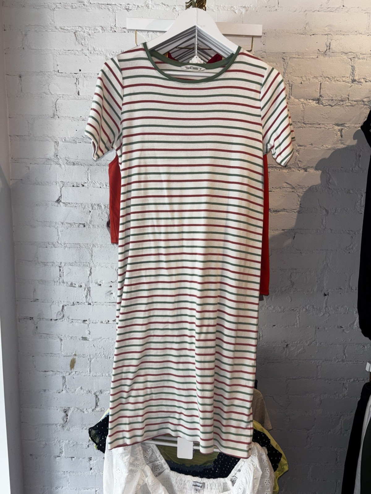 WoolOvers – Women’s Striped T-Shirt Dress – M – Short Sleeve – Knee Length