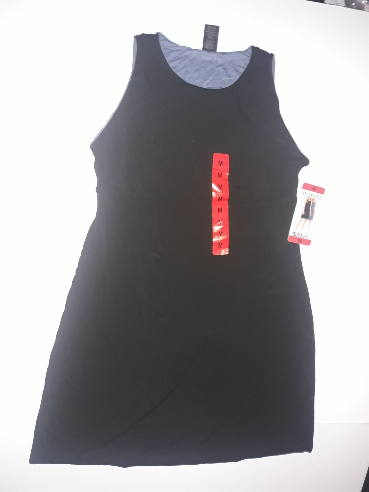 32 Degrees Cool Women’s Reversible Dress Black & Indigo MEDIUM NEW