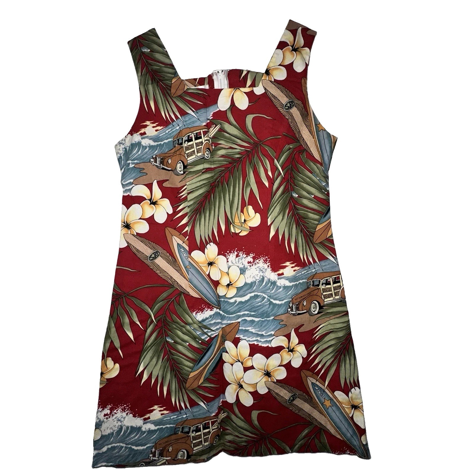 Shannon Marie Hawaiian Dress Ladies S All Over Print Beach 100% Cotton Zip Close