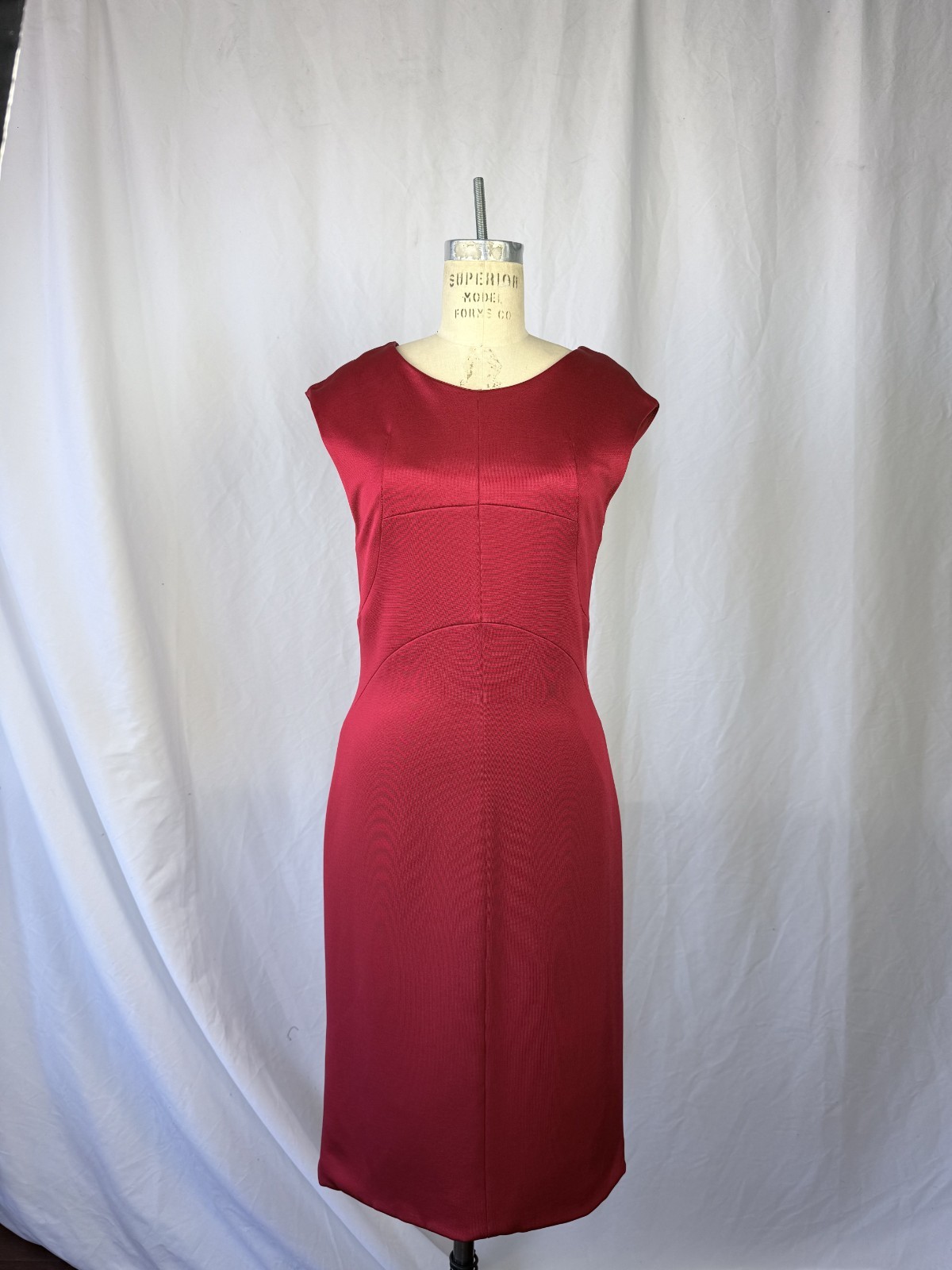 Heike Jarick Red Dress with Dart Detailing