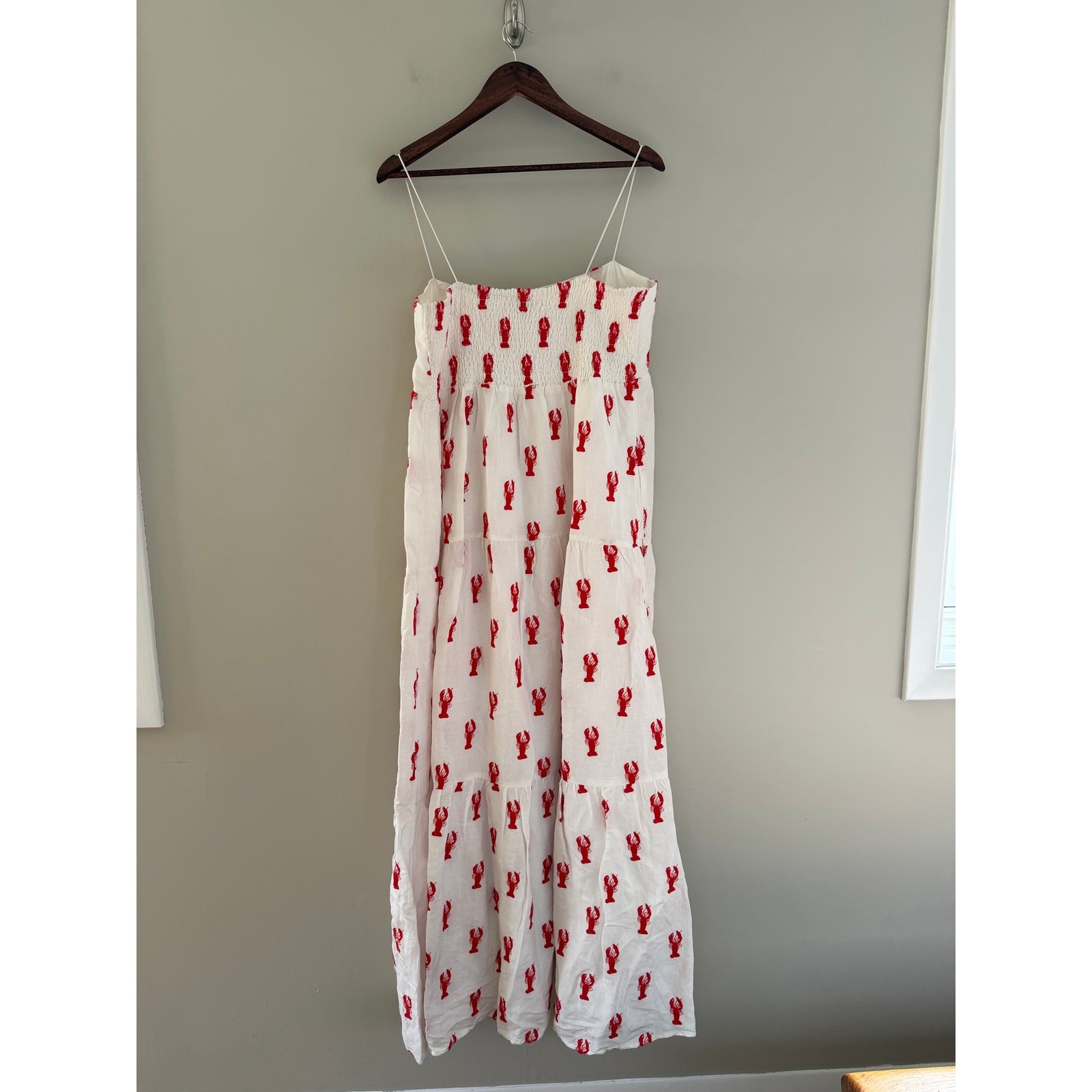 SHOW ME YOUR MUMU Long Weekend Maxi Dress in Lobster Embroidery Size Women’s XXL