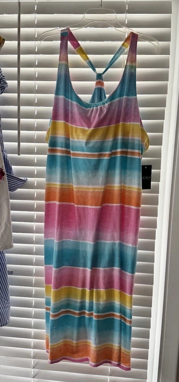 Ralph Lauren, Summer Dress built-in soft bra Lightweight Cover-Up Sz XXL