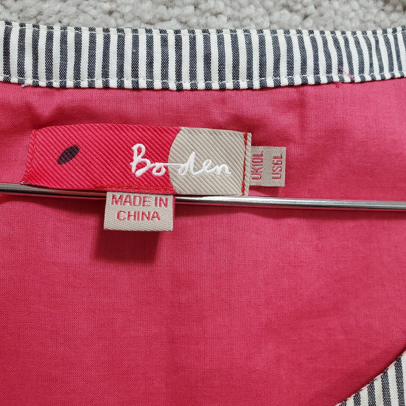 Boden Shift Dress Women’s 6 Pink Classic Keyhole Barbie Nautical Preppy Cocktail