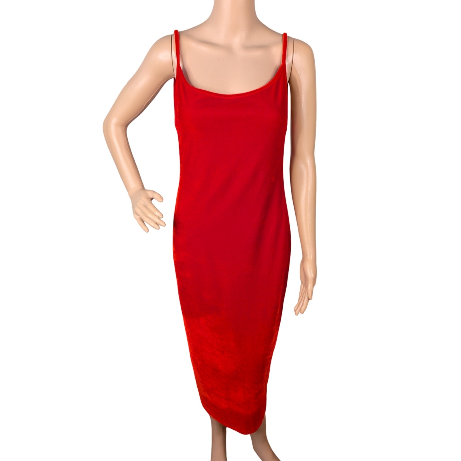 Reformation Merel Velvet Midi Slip Dress M Cherry Red Backless Open Back Holiday