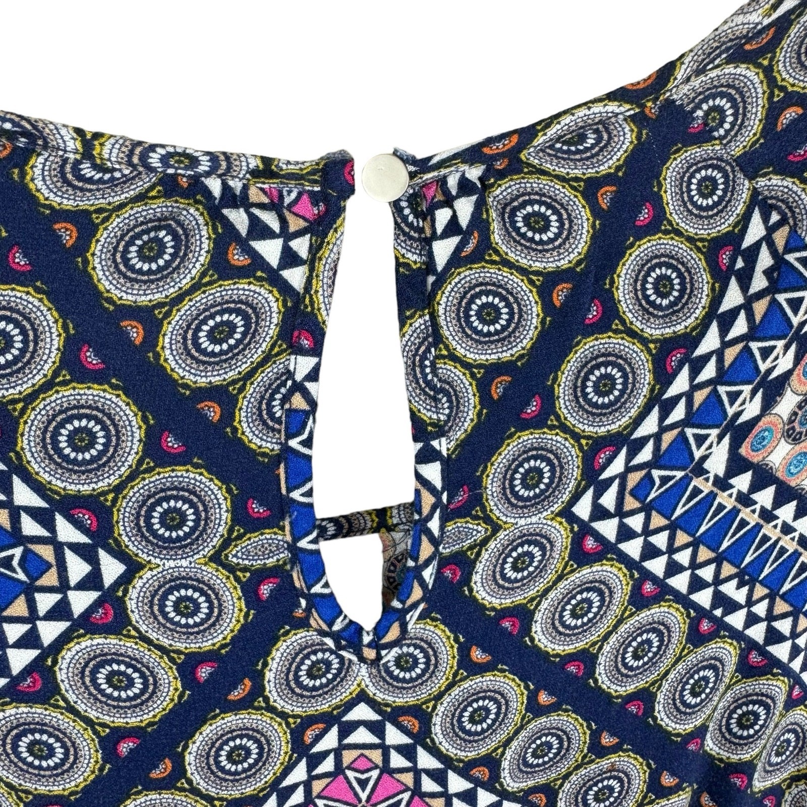 Renee C. Multicolor Lightweight Lined 3/4 Balloon Sleeve Mini Dress USA Size L
