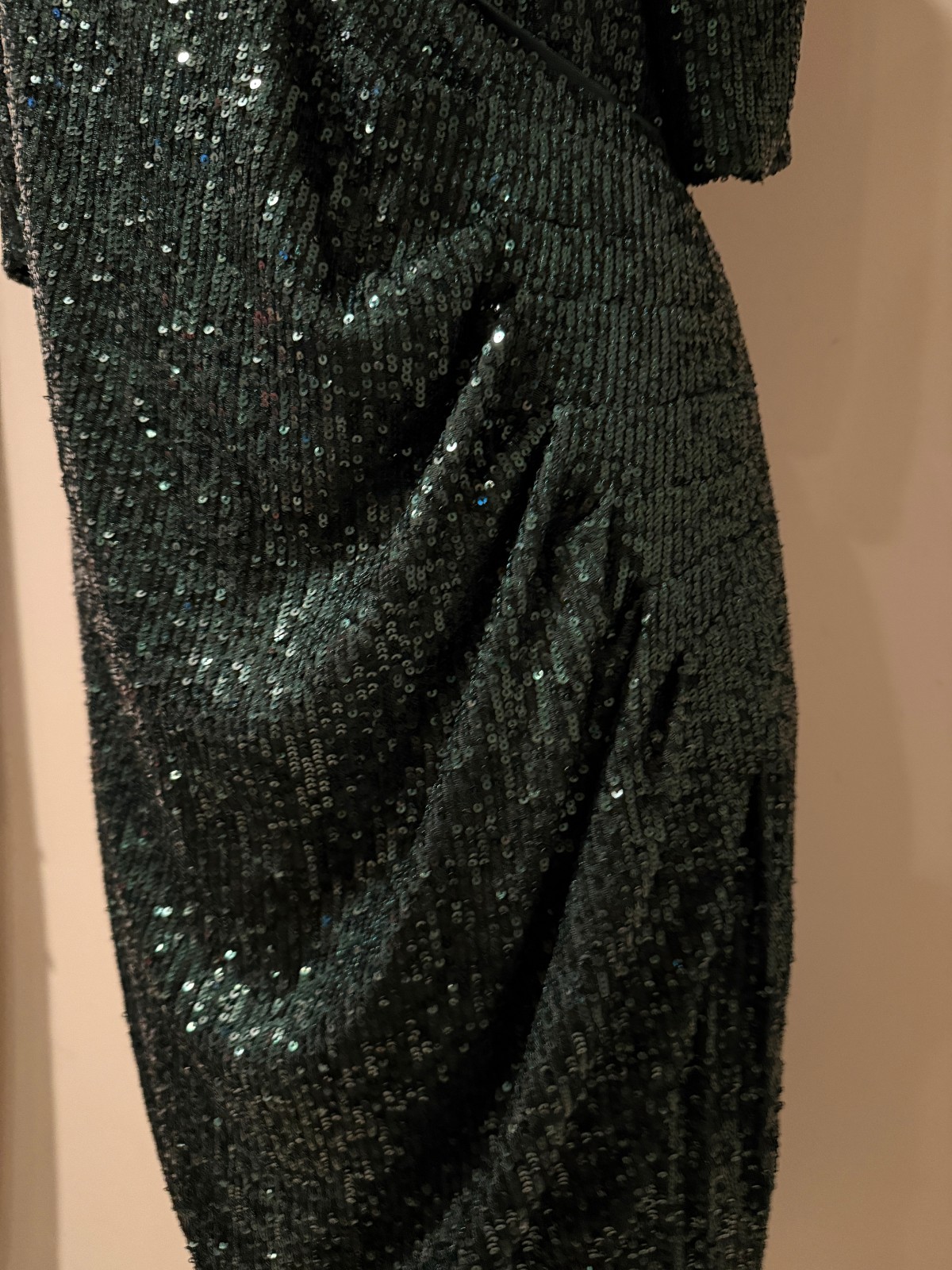 CALVIN KLEIN Womens All Over Full Sequin Green Evening Occasion Dress – Sz 10