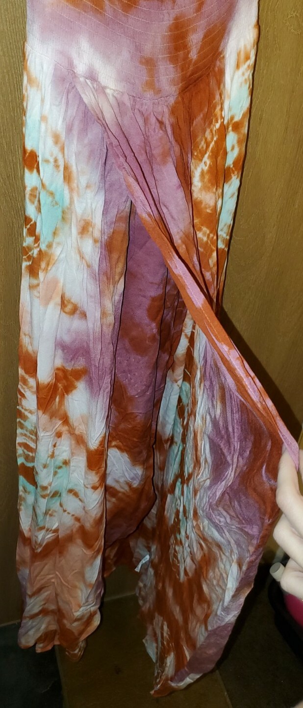 YFB Young Fabulous & Broke – SMALL – Tie Dye Dress – Off Shoulder – Frida Maxi