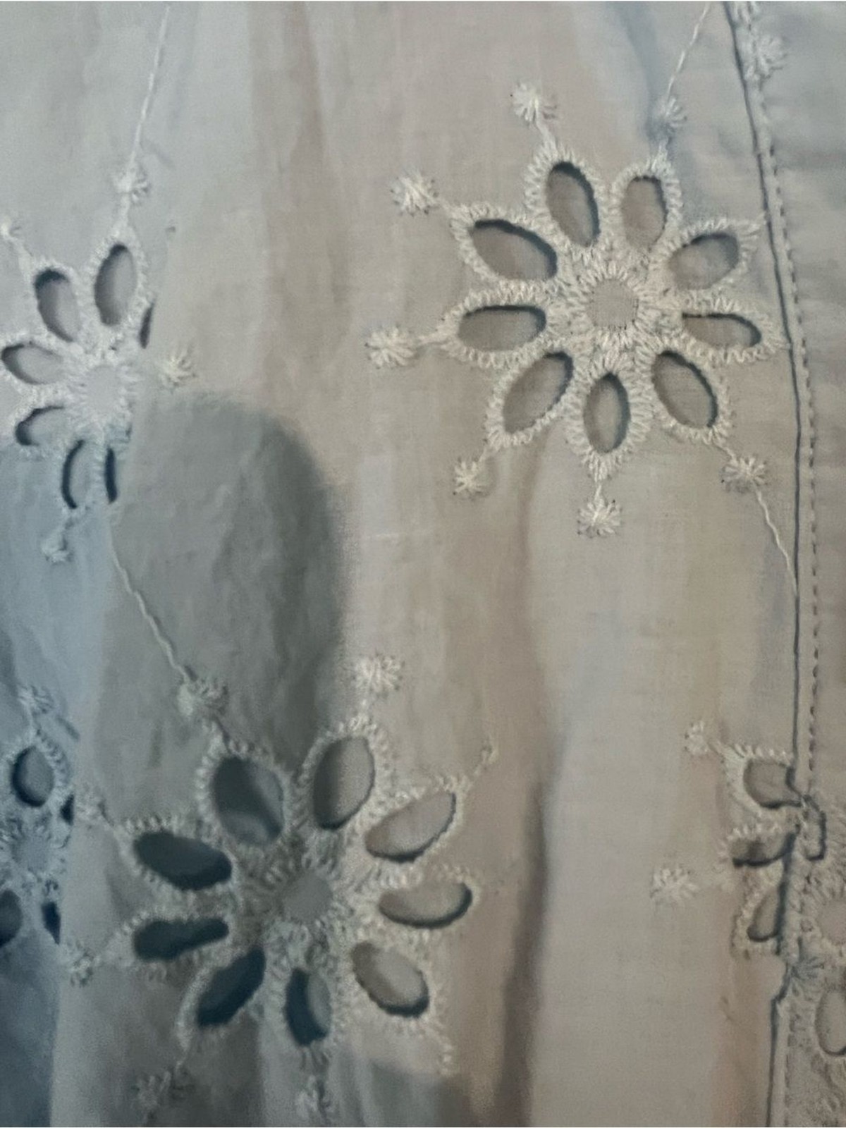 torrid Light Blue Eyelet Button-Front Tunic Sum Dress Cotton Vacation 18 NWT