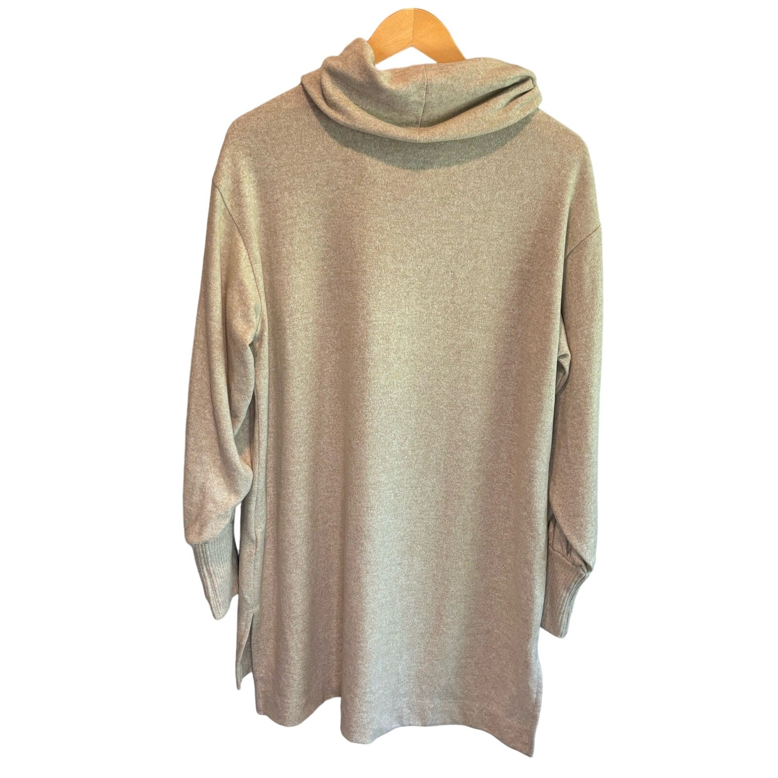 Anthro Maeve Oatmeal Cowl Neck Sweatshirt Dress – size Medium