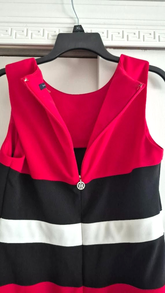 Tommy Hilfiger Sleeveless Summer Dress in Red, White & Blue Stripe Size 10