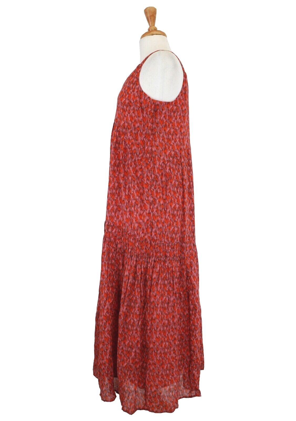 Joie Maxi Dress, Sleeveless Tiered Flowing Summer Dress, Tea Rose, MSRP $248