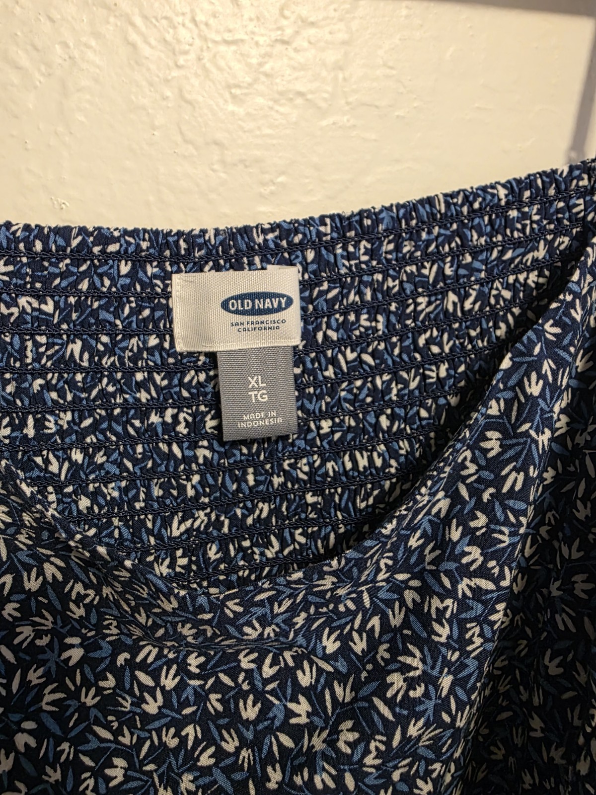 Old Navy Floral Smocked Back Spaghetti Strap Fit & Flare Mini Dress Sz XL