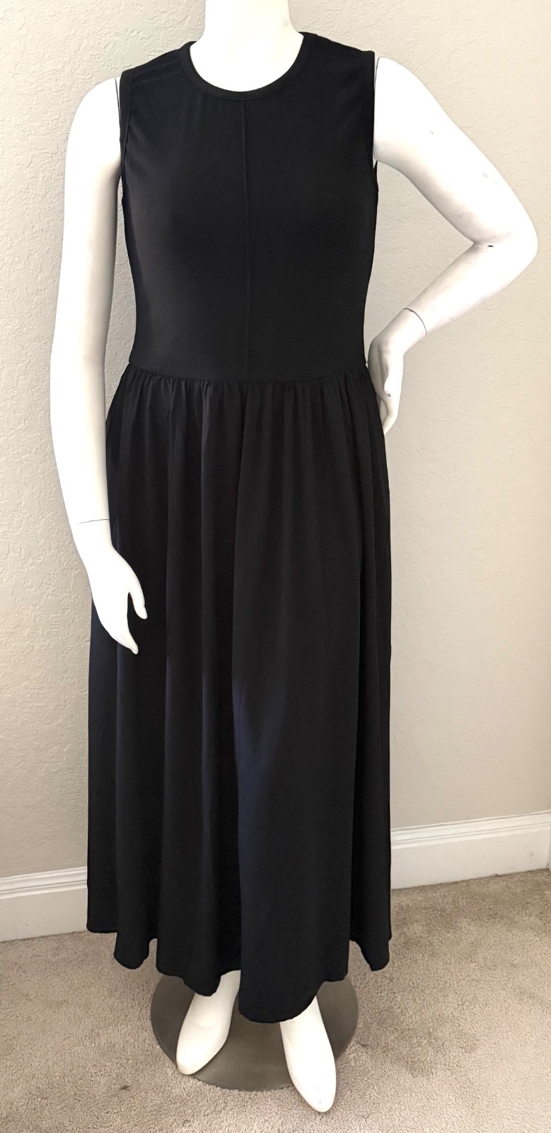 Callimoda Sleeveless Long Maxi Dress w/ Pockets Black Plus 1XL 2XL 3XL – New!