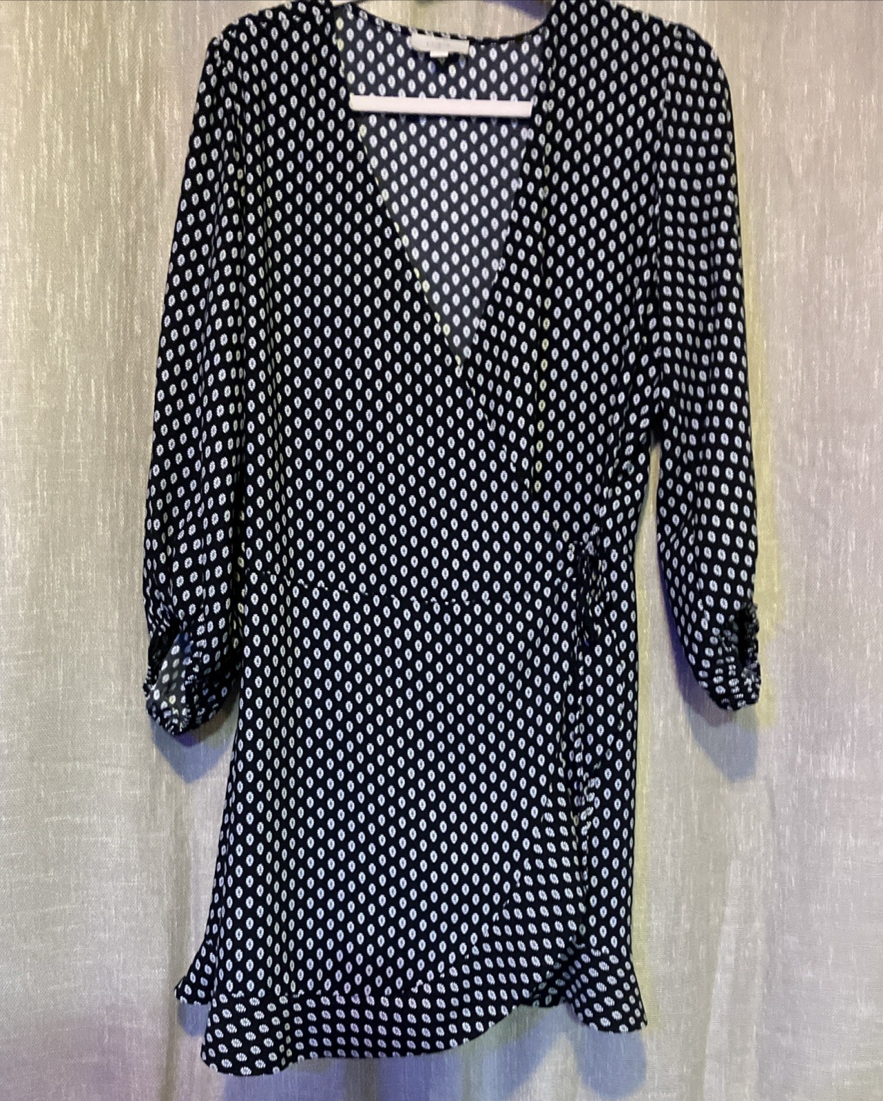 Loft Black Wrap Dress With Built In Shorts Size 12 Unworn No Tags 34 inches Long