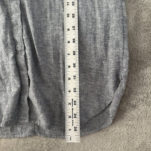 Prana Gray Roll Tab Sleeve Shirt Dress Hemp Blend Women’s XS Outdoor