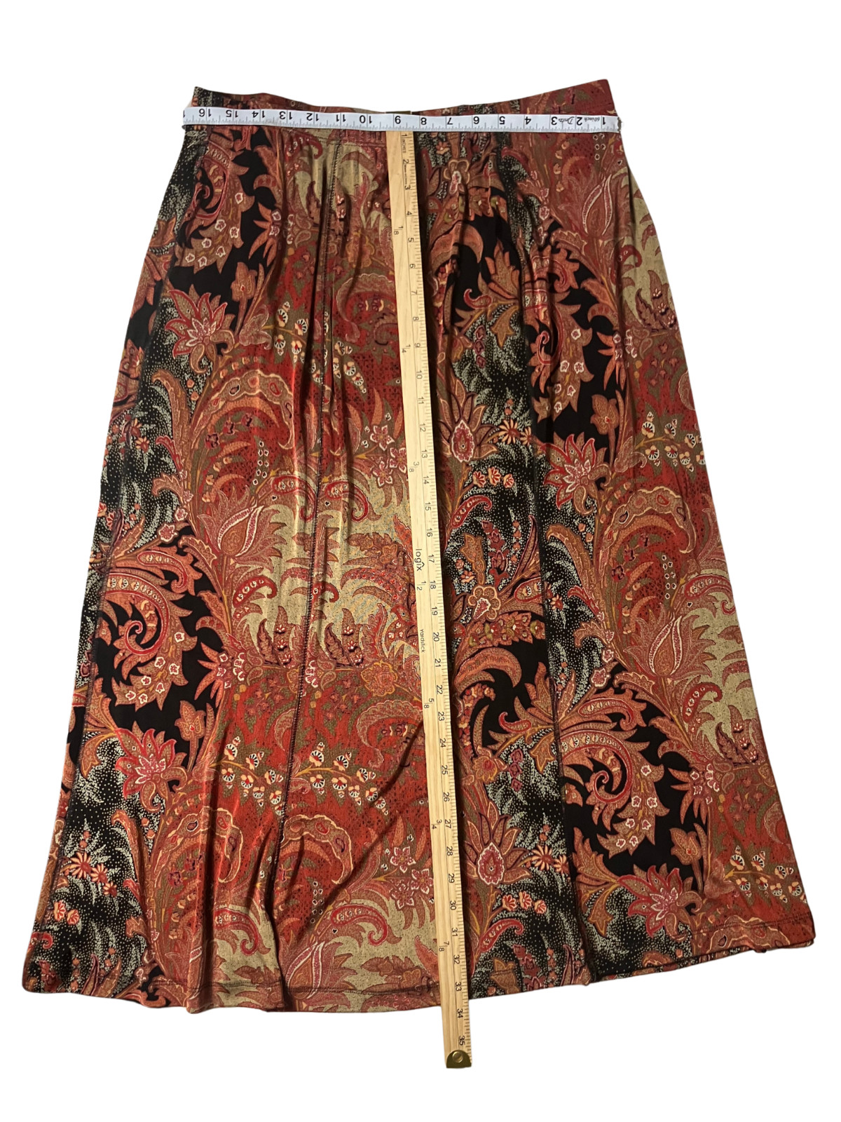 Coldwater Creek 2-Piece Paisley Jacket & Skirt Set PXL Boho Vintage Style USA