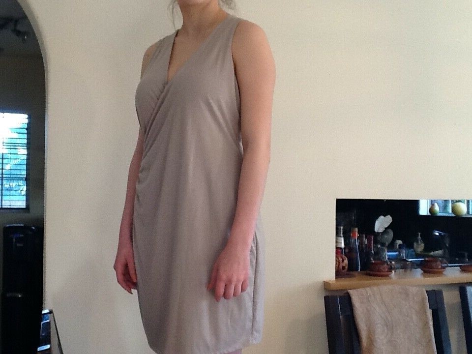 A/X Armani Exchange Dress Spring-Summer,Sleeveless,Draped,Wrap,Silver Zipper,L/G