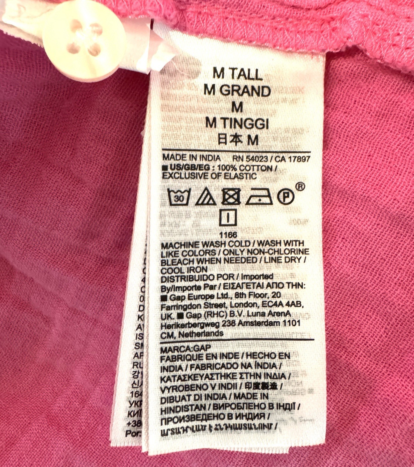 Gap Women Dress Size M Tall Pink Soft Cotton Gauze Tiered Dress Belt Pockets EUC