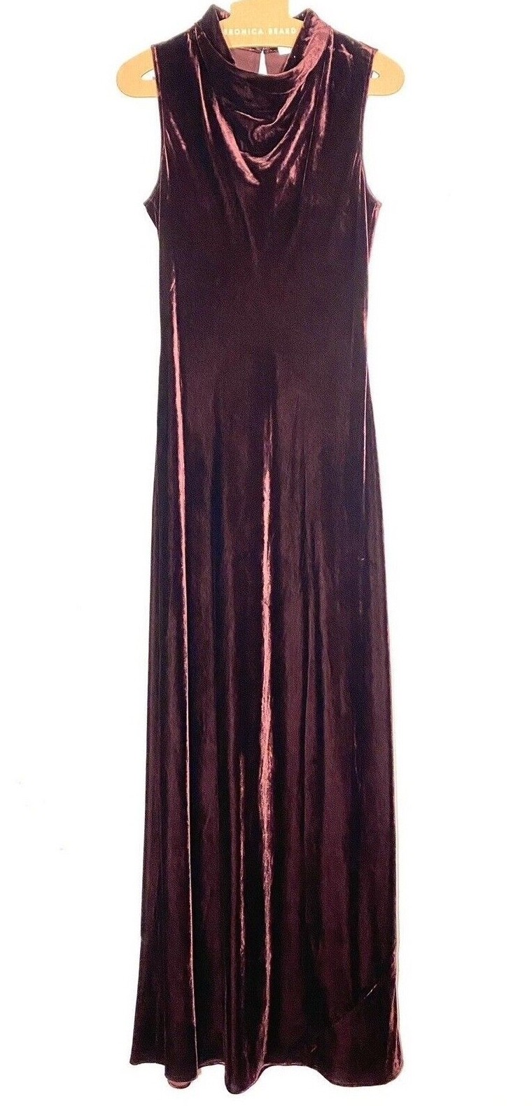 VERONICA BEARD Kura Velvet Sleeveless Maxi Dress Merlot Red (MSRP $598)