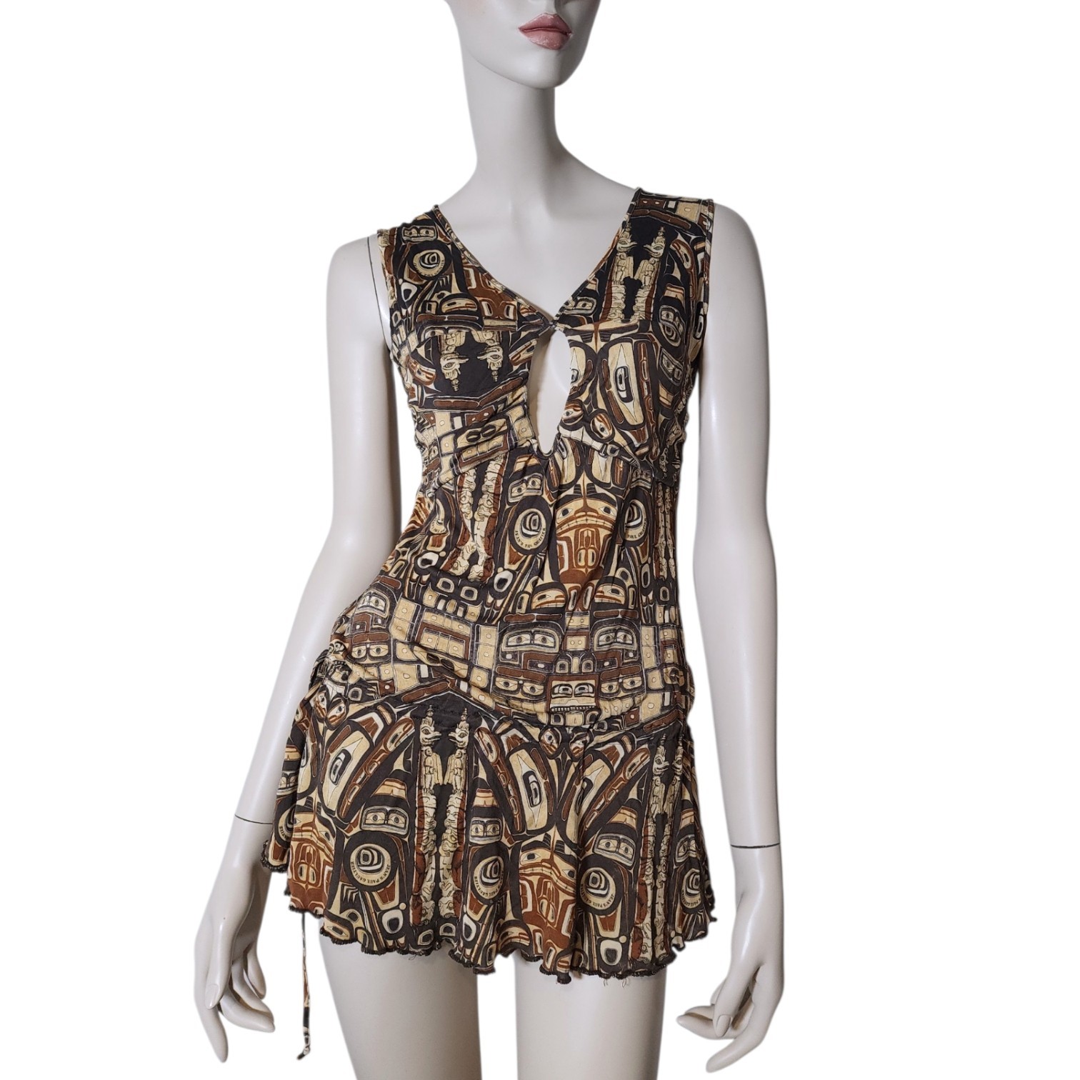 Vintage y2k rare Jean Paul Gaultier mini glowy summer dress S