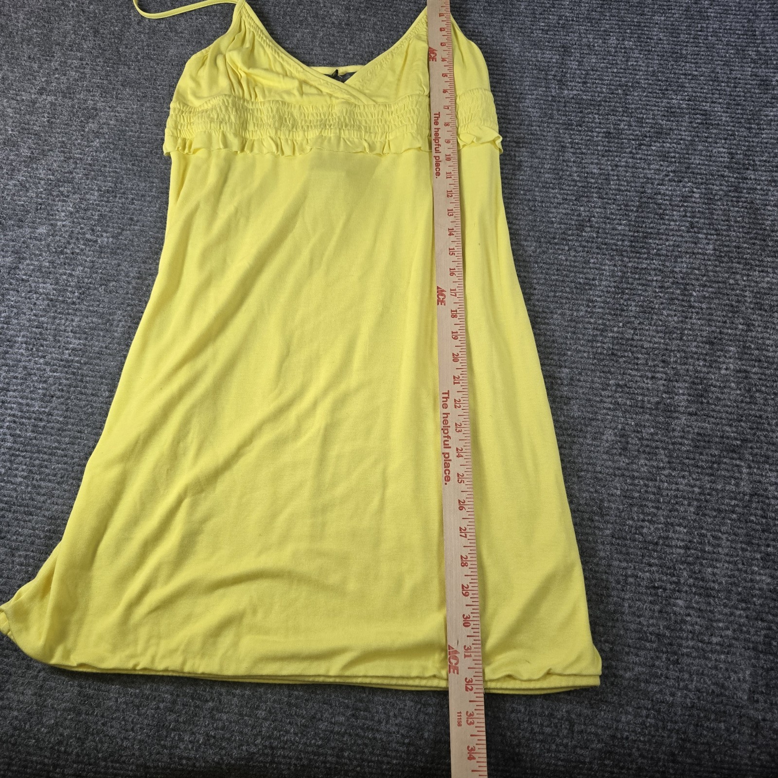 A|X Armani Exchange Yellow Empire Waist Dress XL NWT Sleeveless Y2K