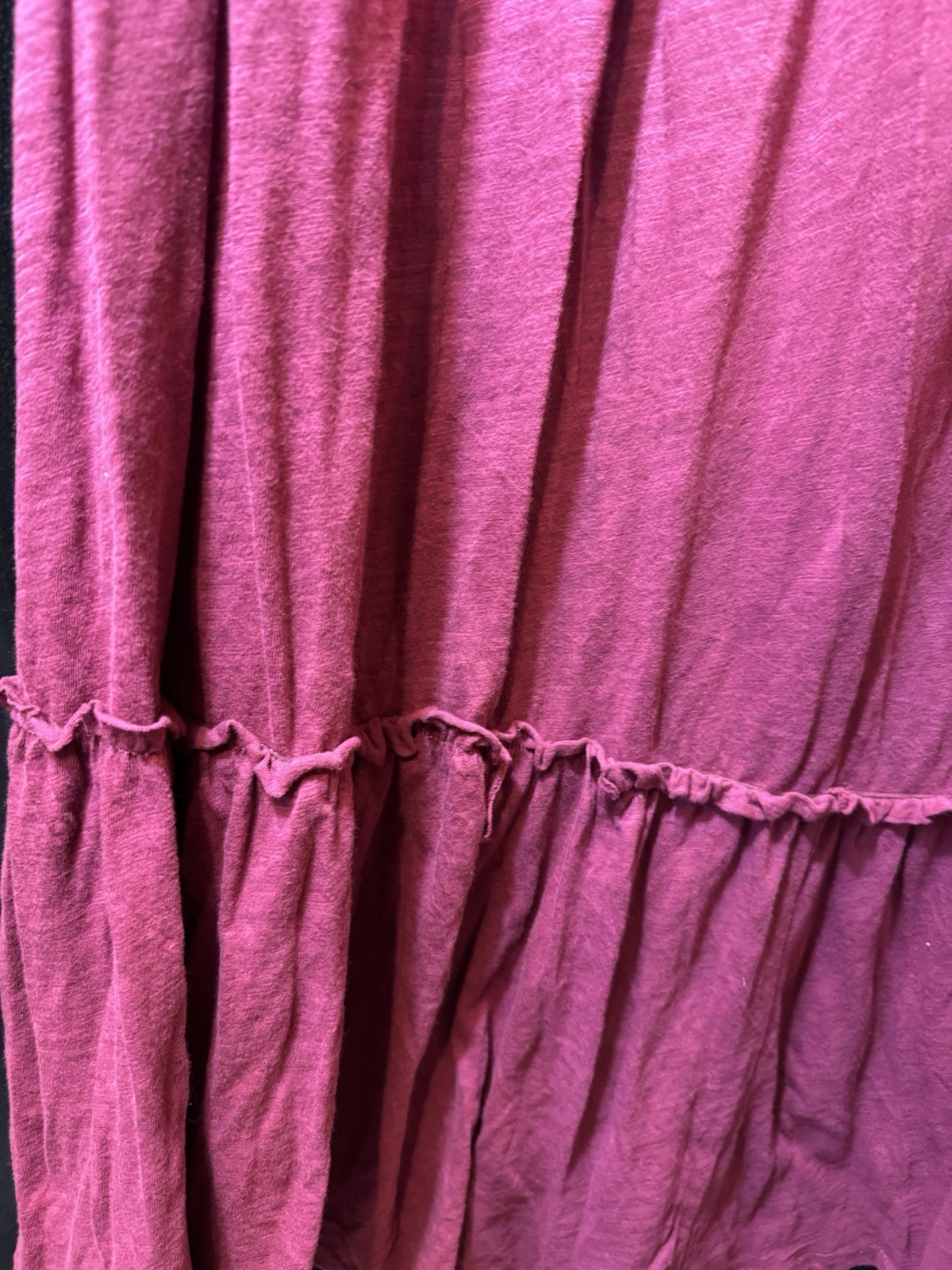 Torrid Womens Size 6 Berry Pink Maxi Dress V-Neck Tiered Boho 100% Rayon Plus