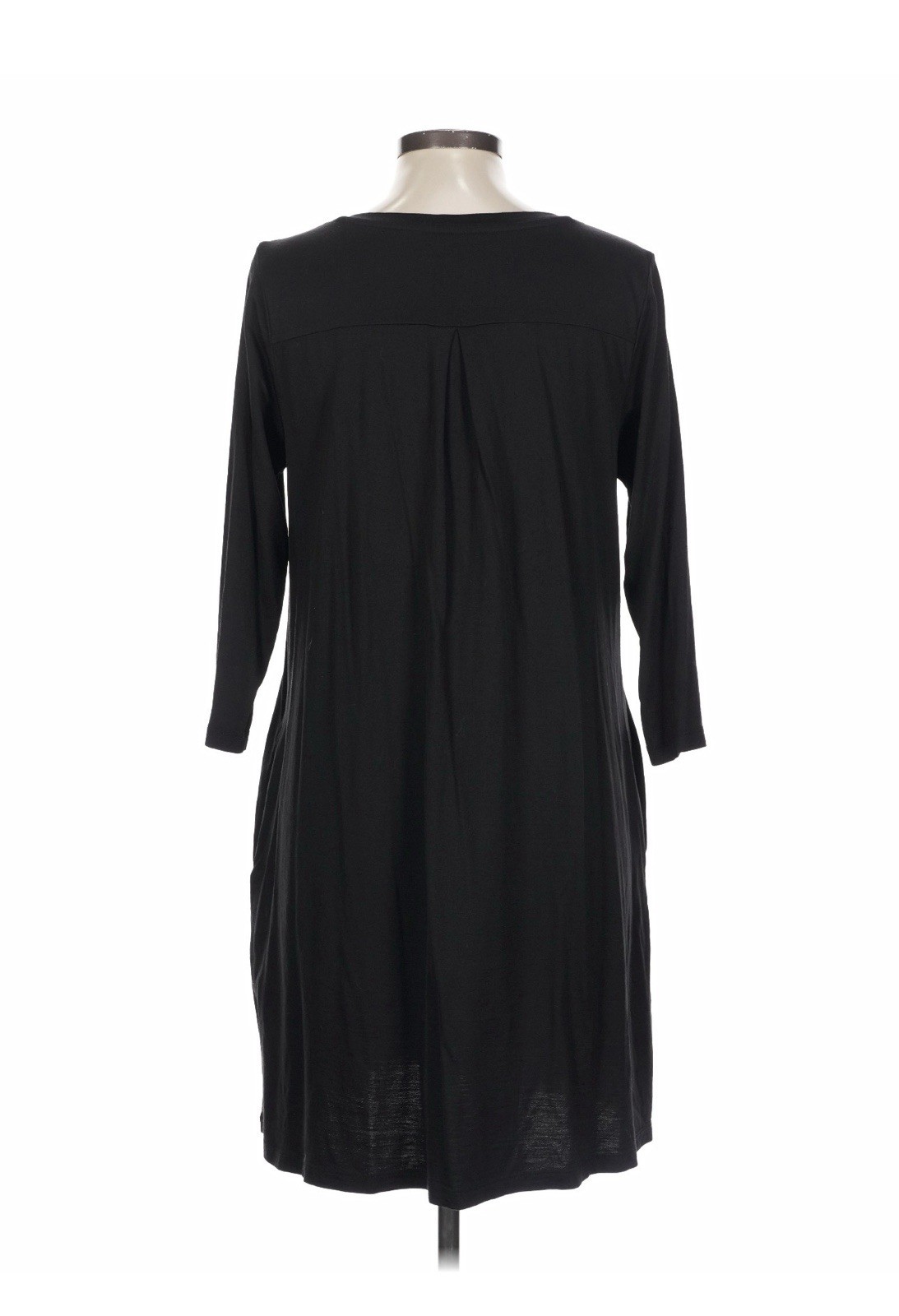 Women’s Large Wool& Wooland Dress Rowena Black Long Sleeve Merino