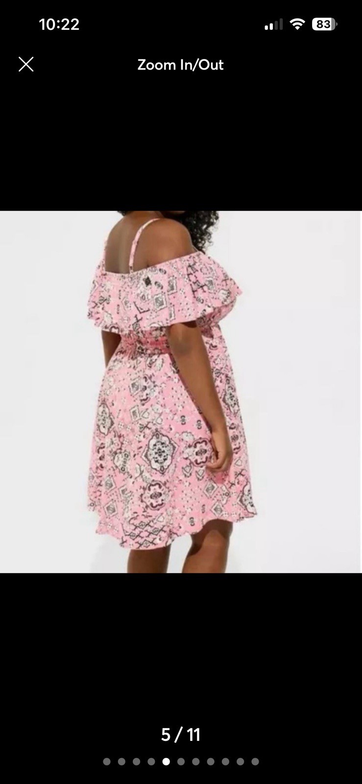 Torrid Pin Off Shoulder Short Sleeve A-Line Knee Dress Pockets Plus 1X