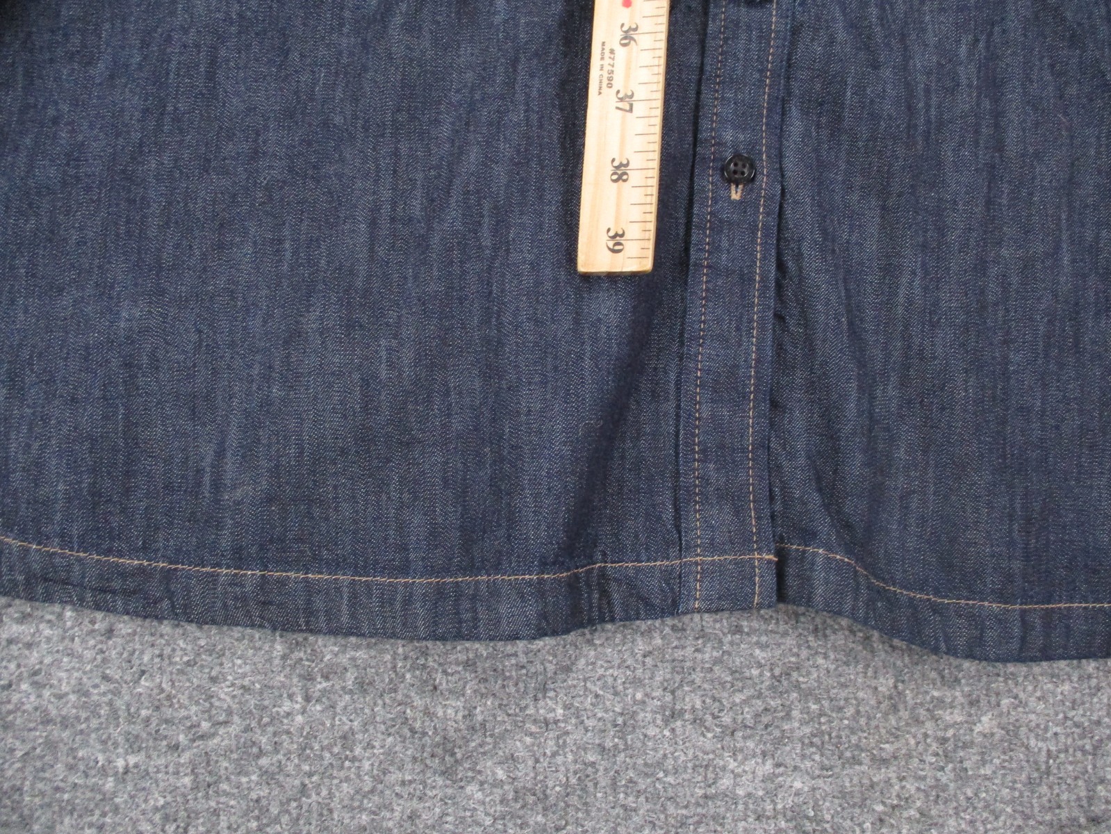 Ralph Lauren Dress Women 16 Blue Denim Loose Farm Prairie Cottegecore Flowy Belt