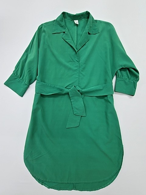 Funknsoul Women’s Emerald Green Midi Shirt Dress Size S