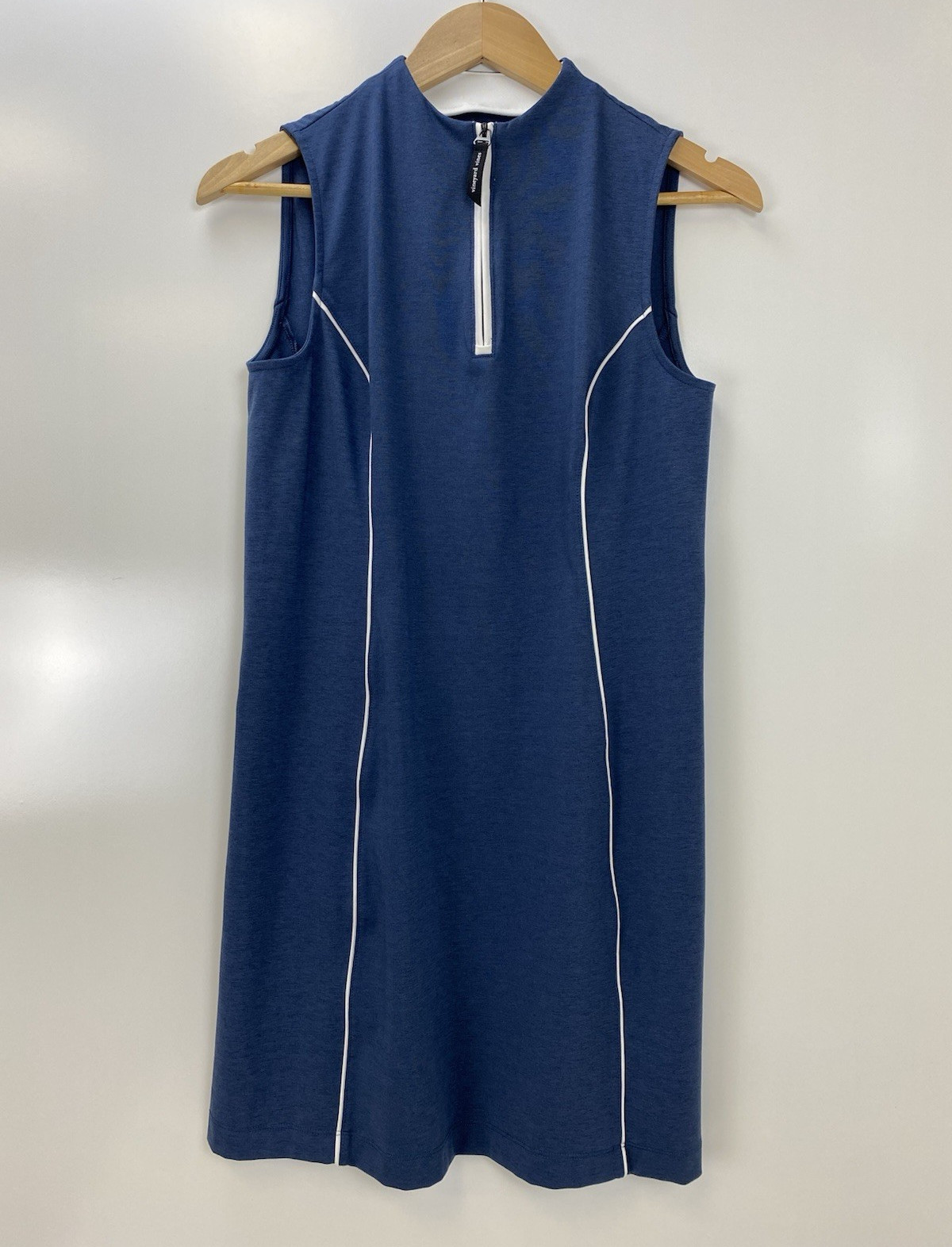 Vineyard Vines Blue/White Half Zip Mock Neck Knit Shift Dress XS Stretch