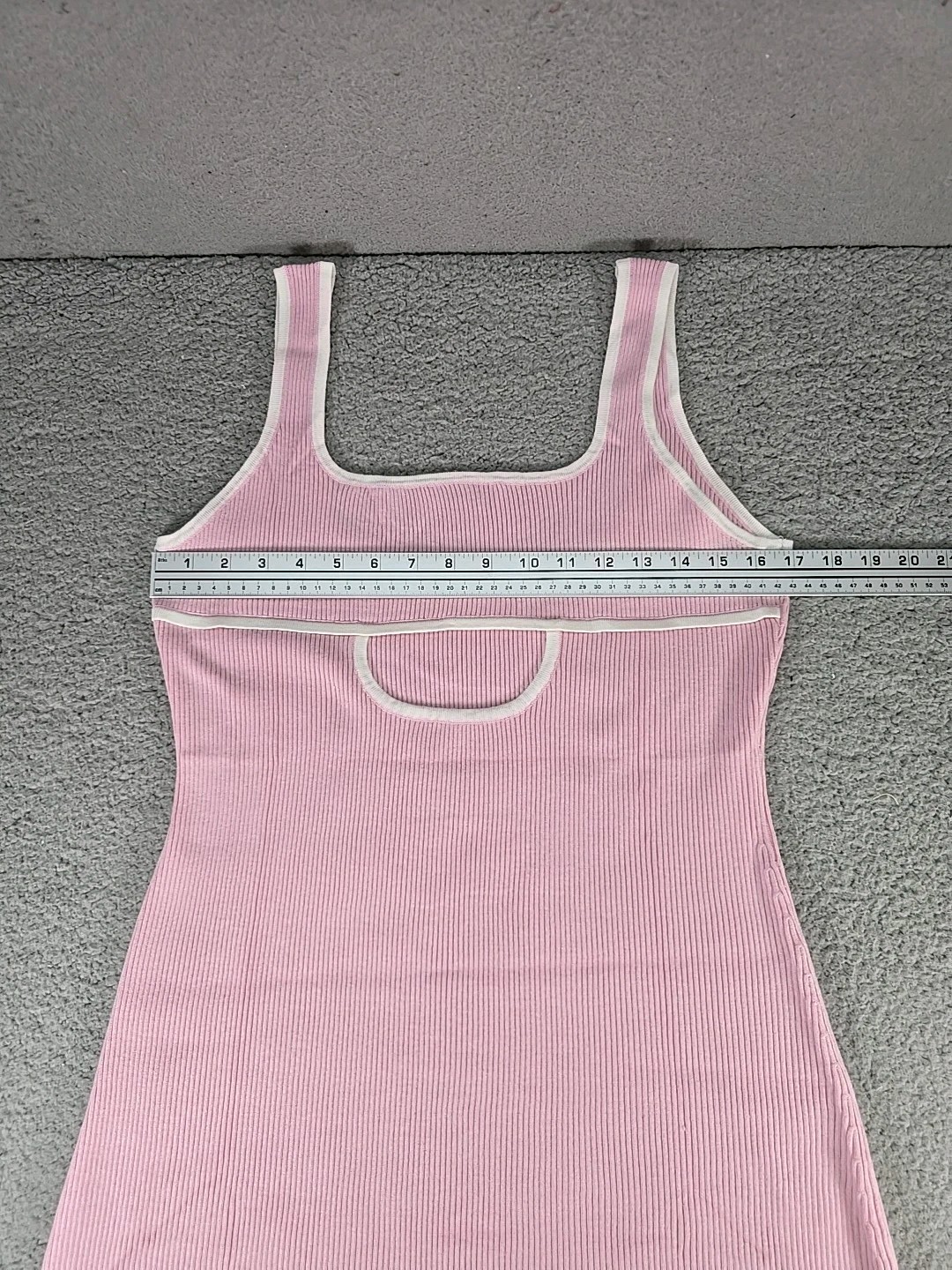 Fisoew Womens XXL Summer Cutout Dress Knit Ribbed Sleeveless Slim Fit Mini Dress