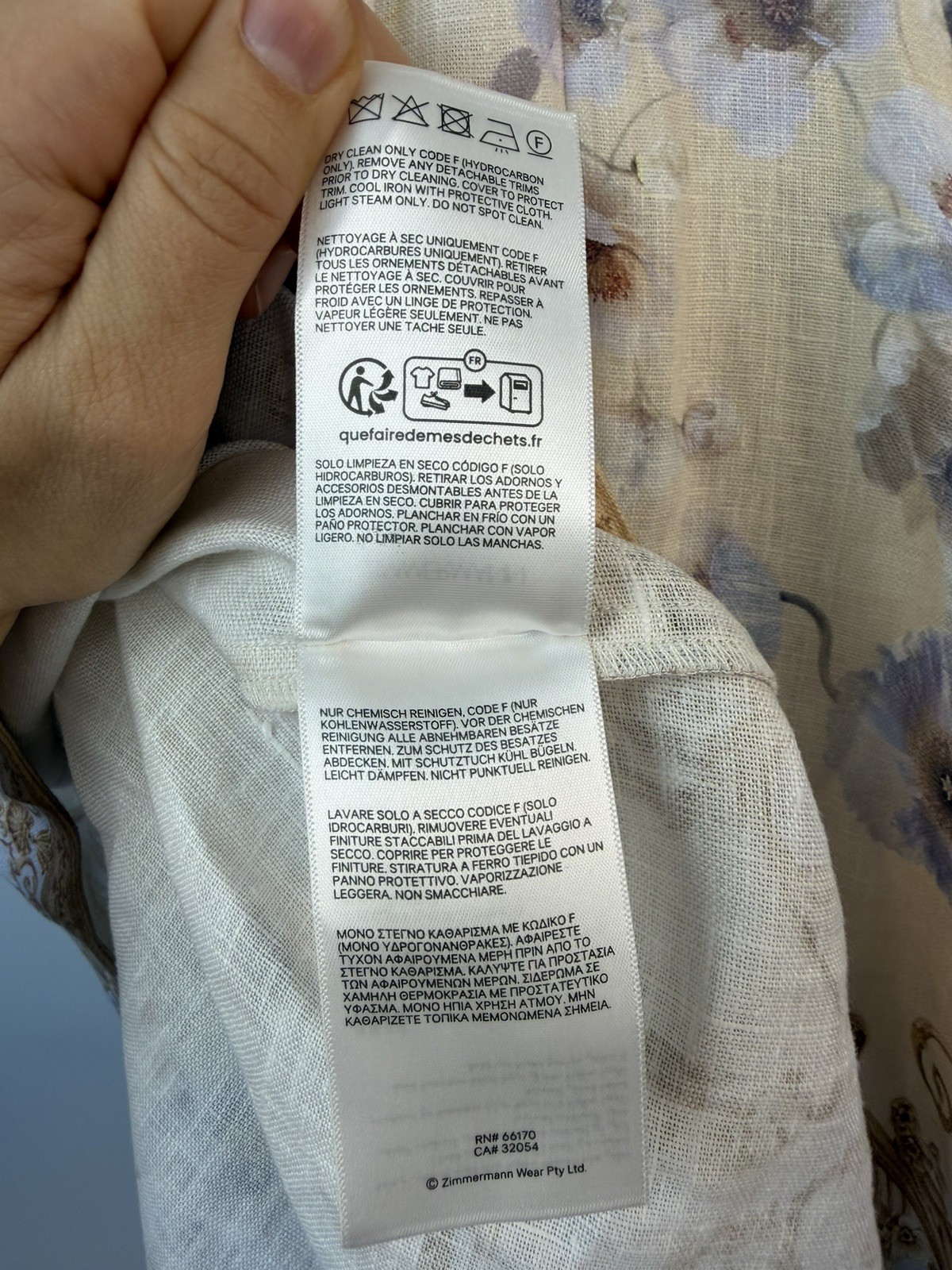 Zimmermann Hypnotic Linen Mini dress Size 1 – Brand new!