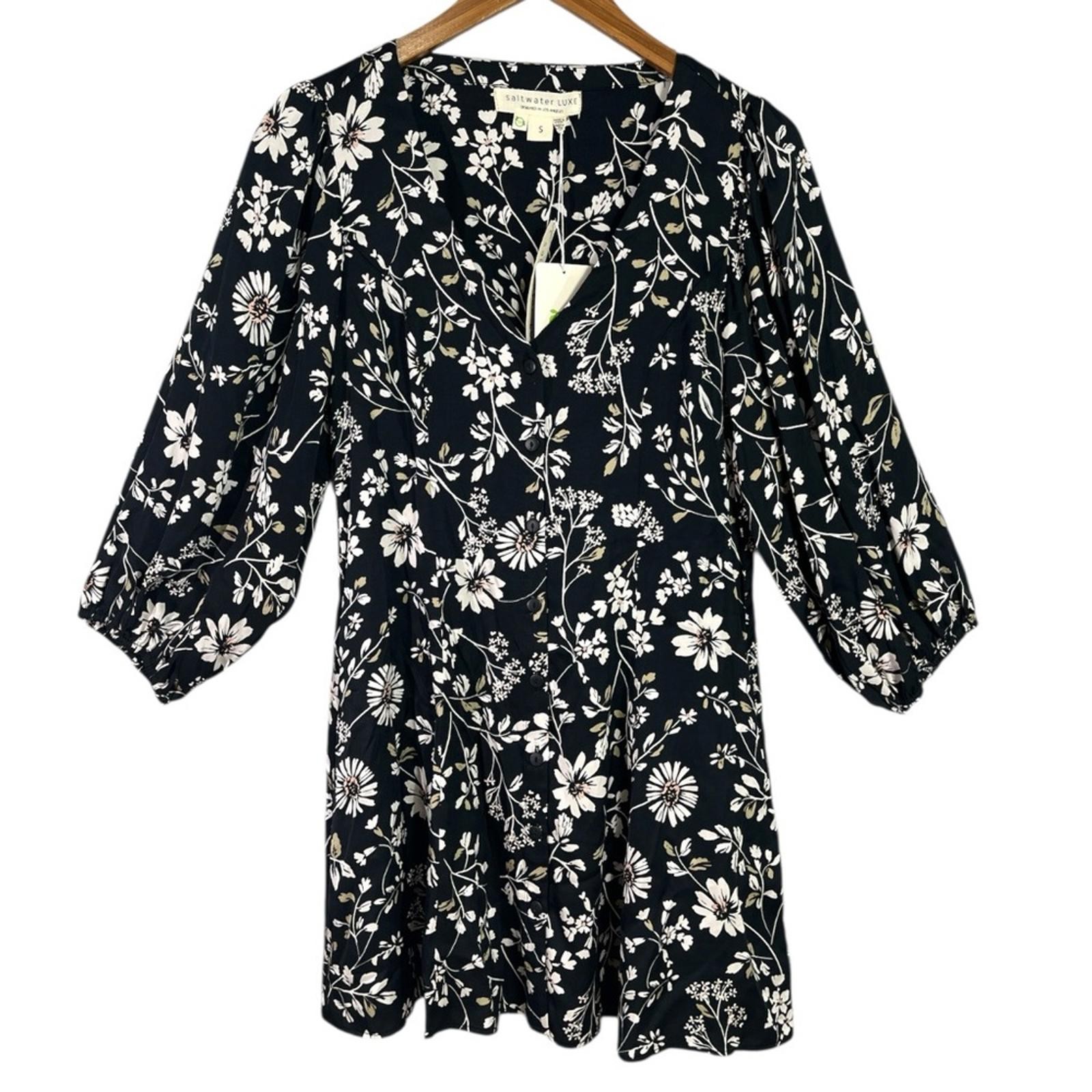 NWT Saltwater Luxe: Porcelain Bloom Wyatt Mini Dress Size Small