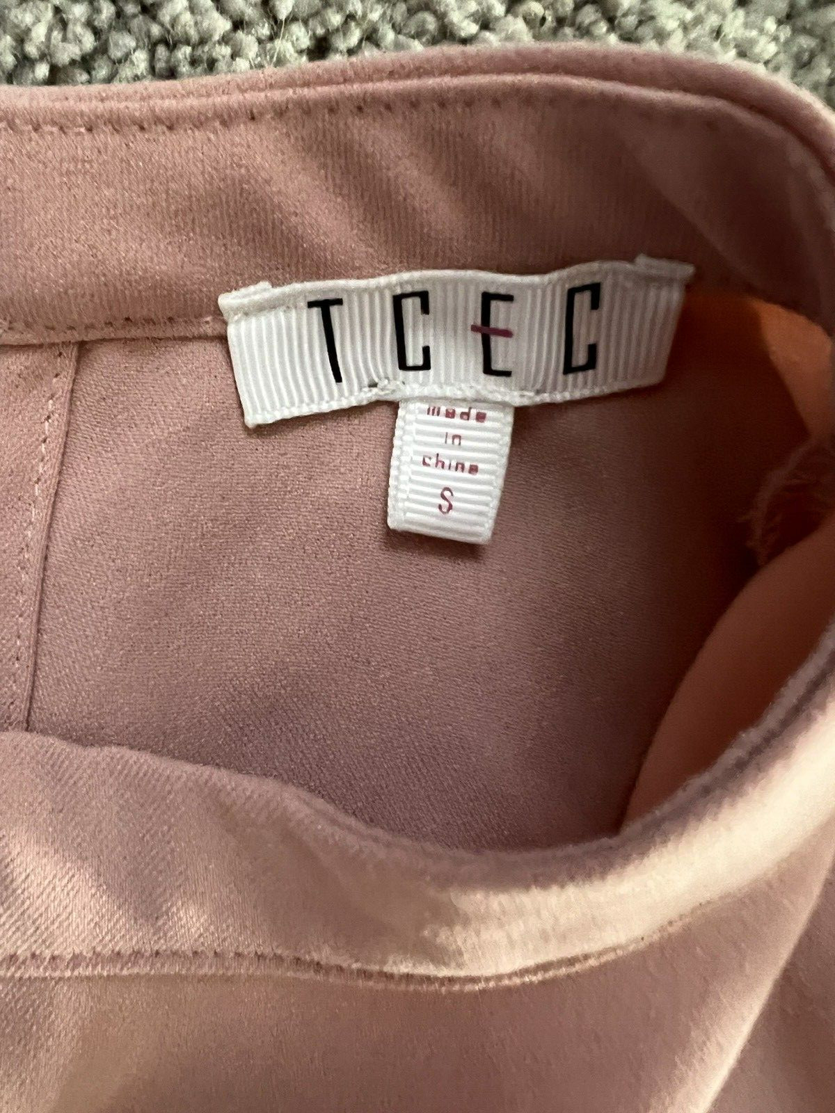 TCEC Ruffle Sleeve Short Shift Dress Peach Small Sleeveless 100% Polyester NWOT