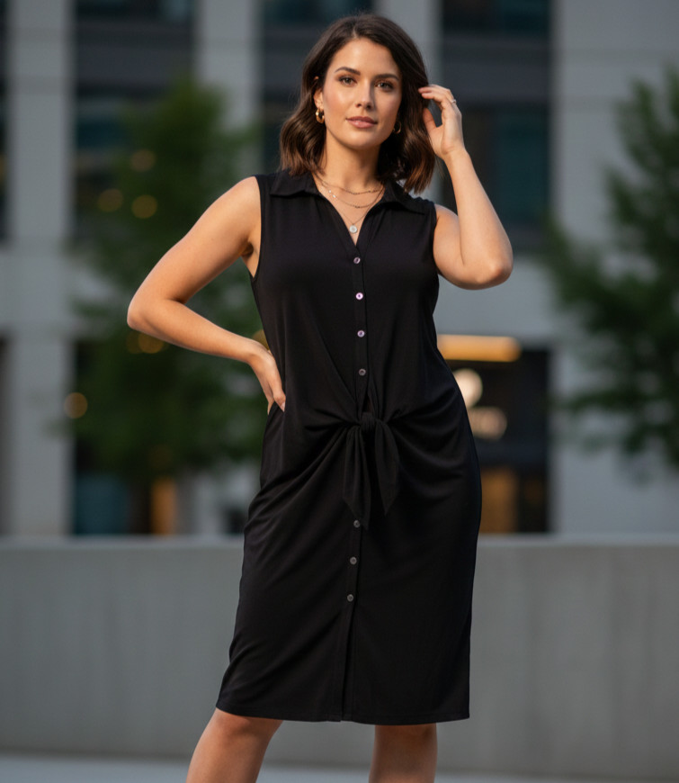 Philosophy Republic Clothing Midi Dress Women’s Size XL Black Sleeveless