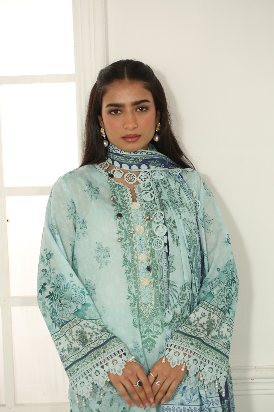 Mausummery 3 Piece Stitched Digital Printed Lawn Suit – MARINE