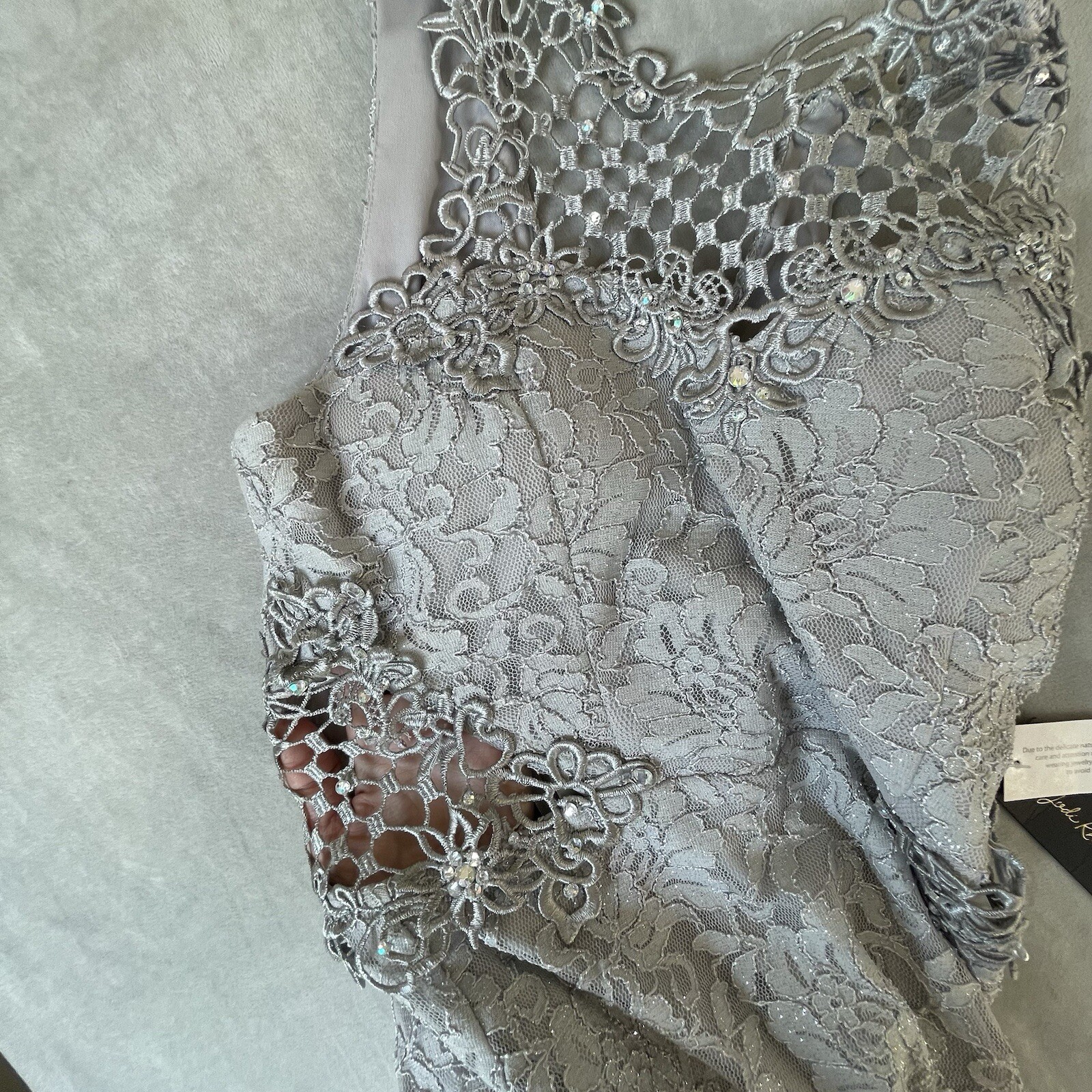 Jodi Kristopher Dress Womens Size 5 Silver Sequins Fairycore Holiday Party Glam