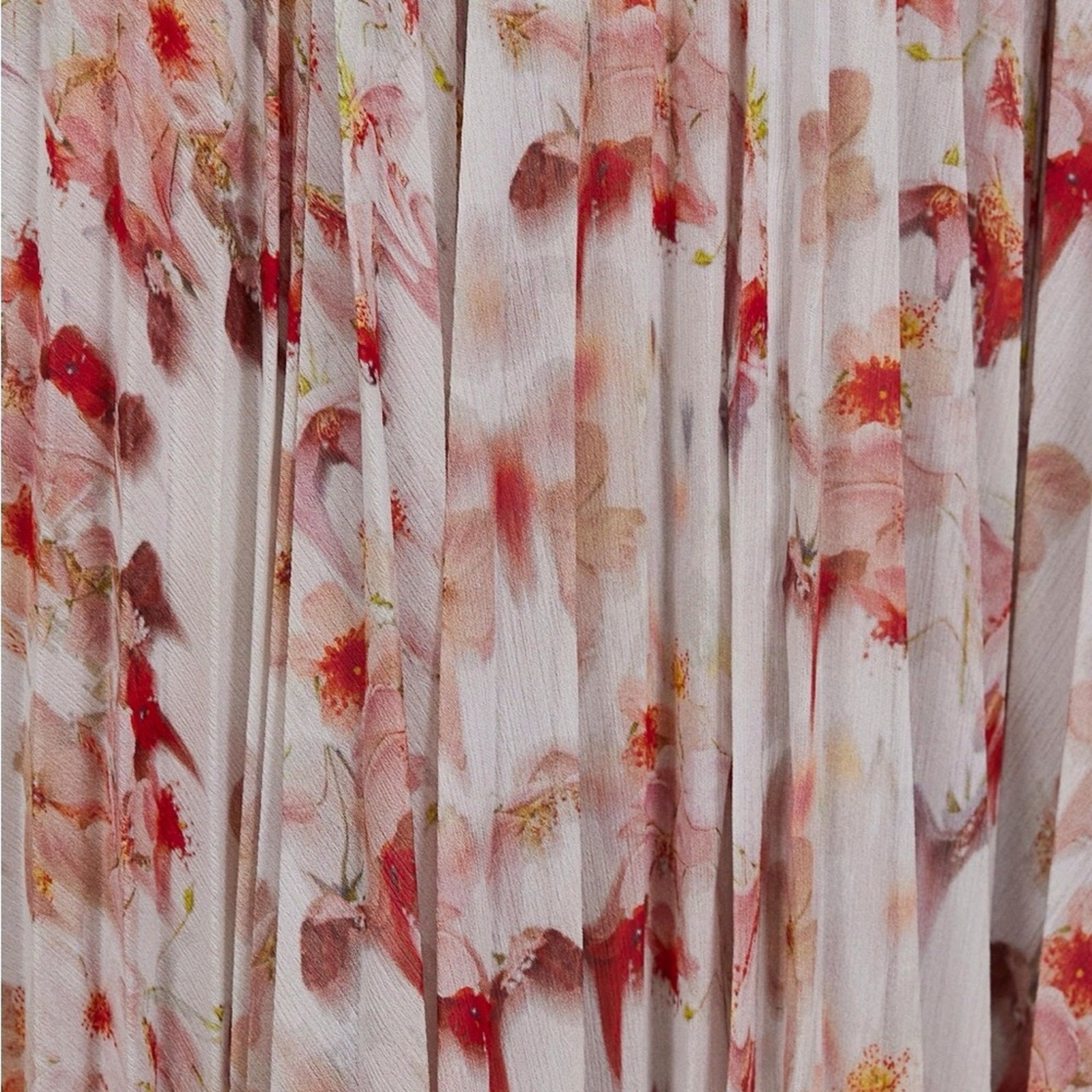 ALLSAINTS Zelma Momo Slip Dress in Cream Peach Floral Size Large.