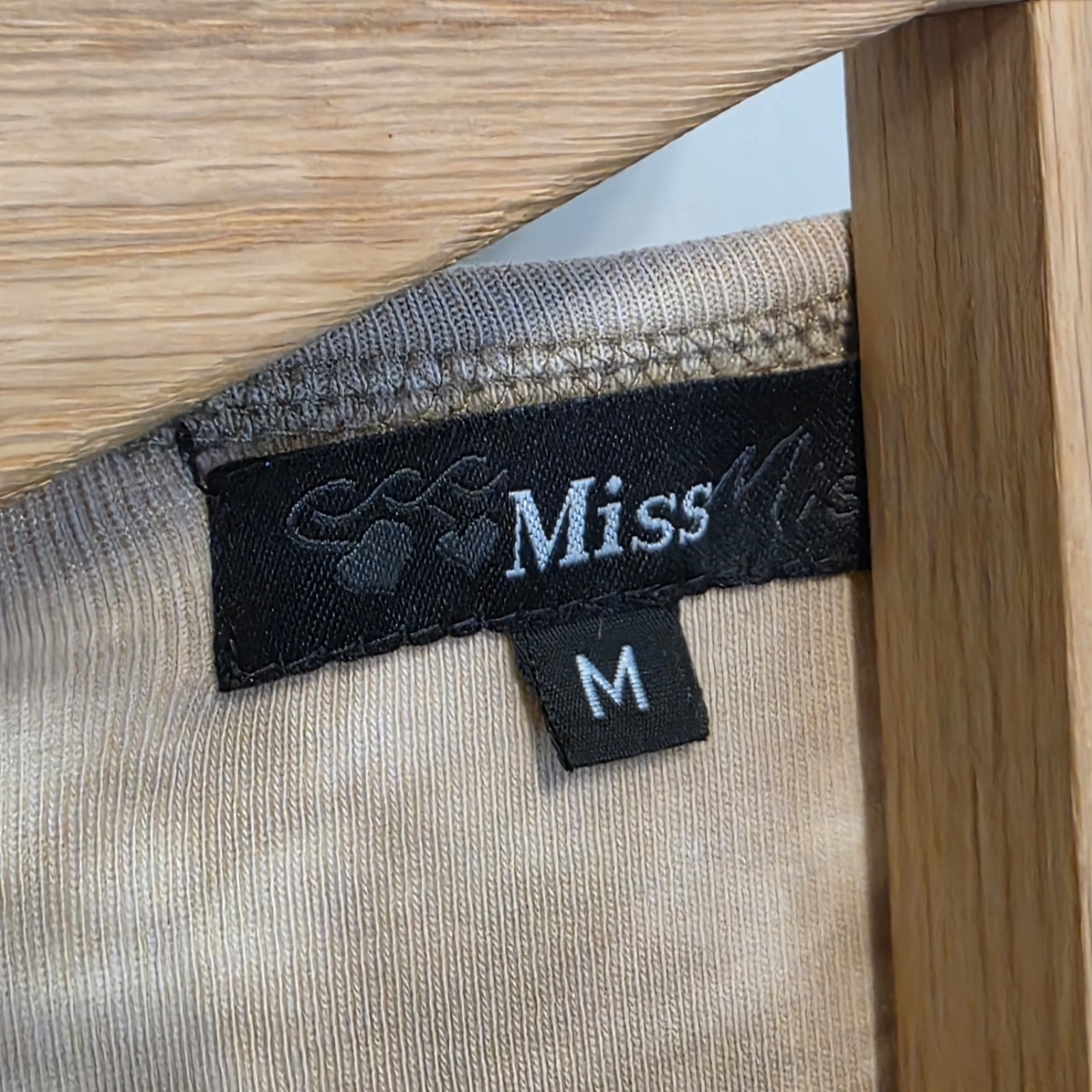 Miss Miss | Size Medium | Brown & White Tie-Dye Ribbed Midi Dress | 100% Cotton