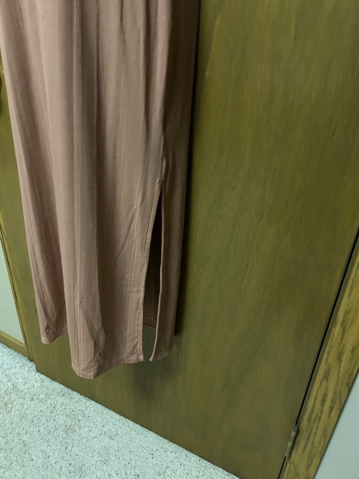 OLD NAVY size M DRESS Midi Slim Fit Rib Knit Stretch TERRA COTTA NEW Z24