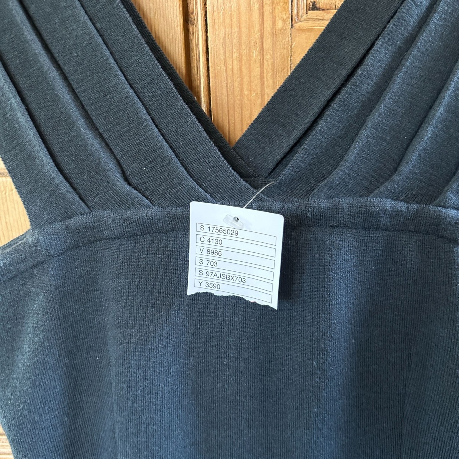 Knitted & Knotted Anthro Size Medium Dress V-Neck V-Back Glitter Striped NWT