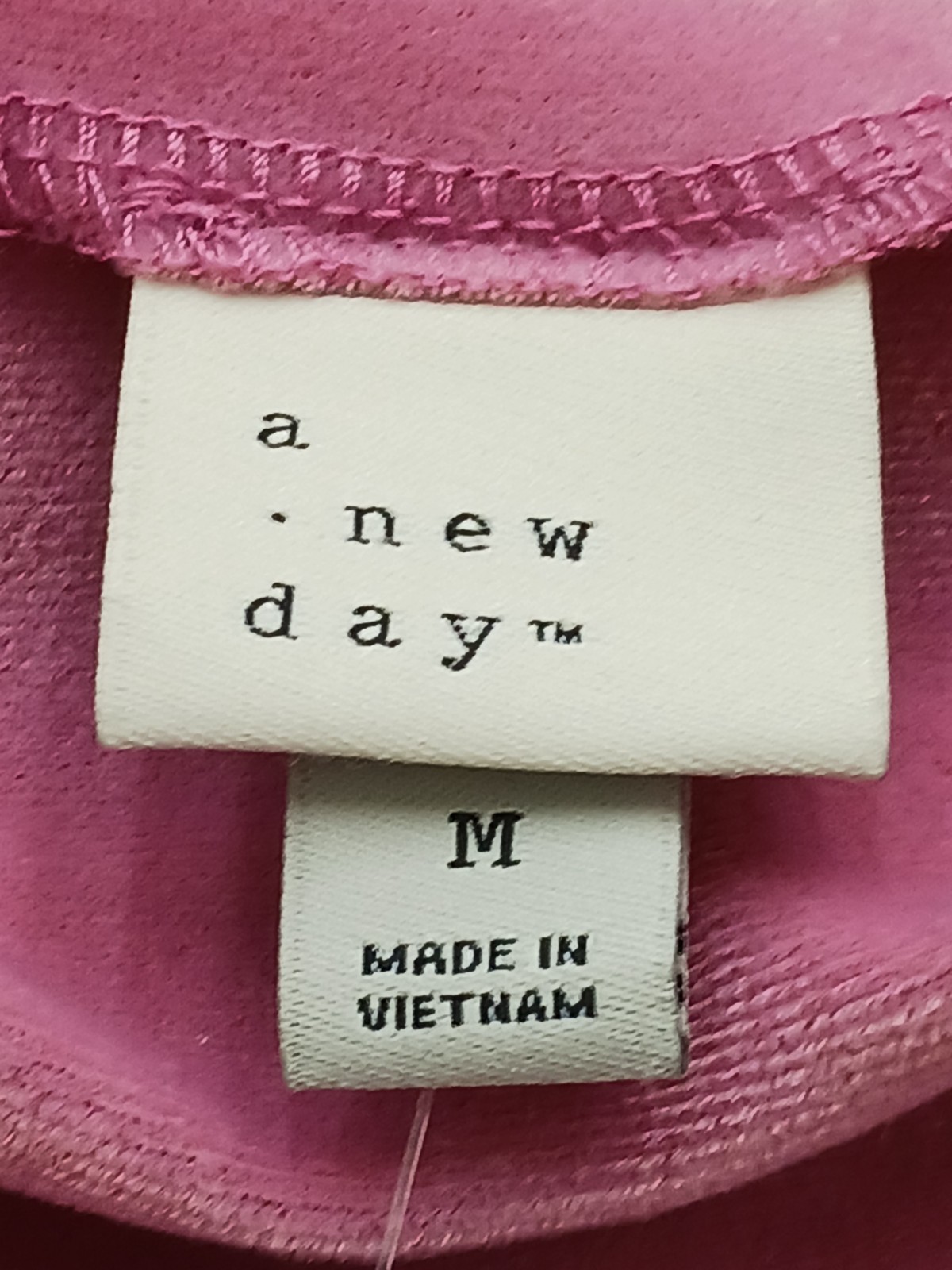 A New Day Women Shift Dress Above Knee Size M Pink Solid Sleeveless Casual