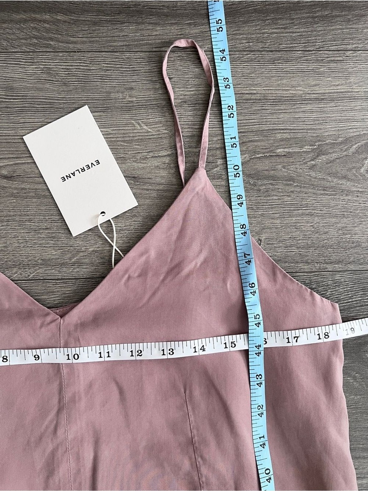 EVERLANE The Long Weekend Tiered Maxi Dress Size 8 Fawn Light Pink Butterlite