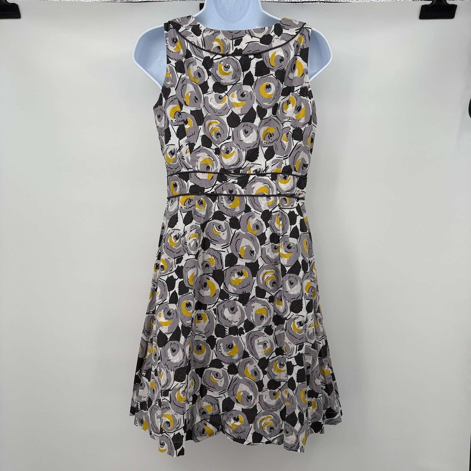 Vtg Boden Floral Print Dress Sleeveless Cotton Fairy Casual Party Sz 10 L Y2K