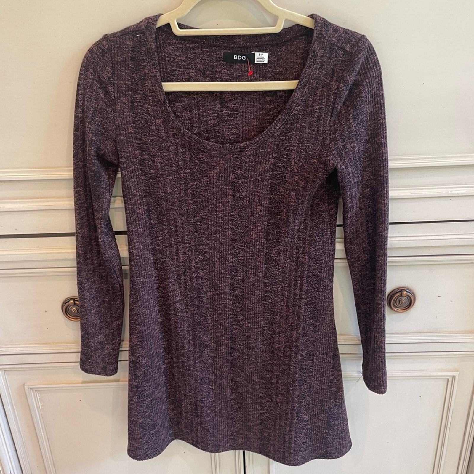 Urban Outfitters BDG Long Sleeve Skater knit burgundy Dress Small