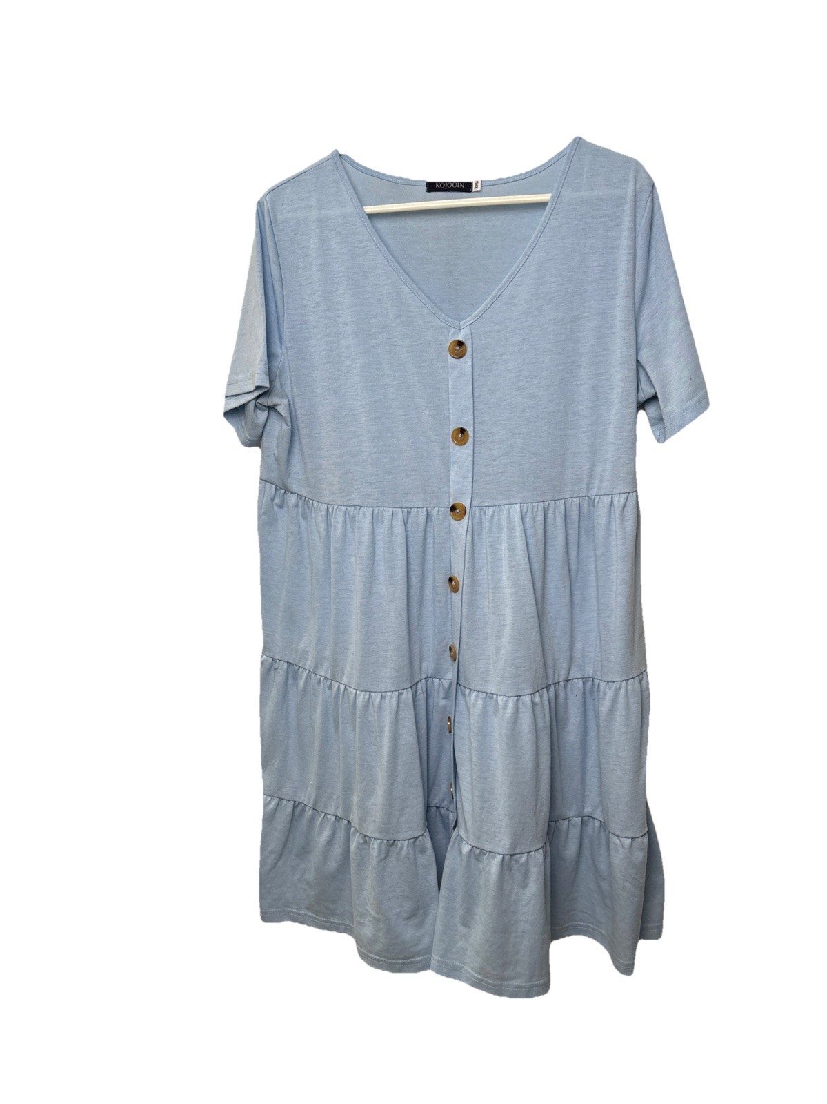 Kojooin- Light Blue tiered summer dress Beach size 2XL