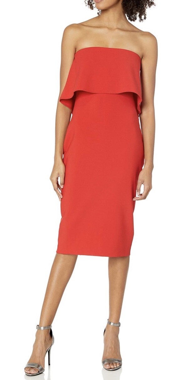 LIKELY Women’s Driggs Strapless Dress Size 6 Scarlet Red