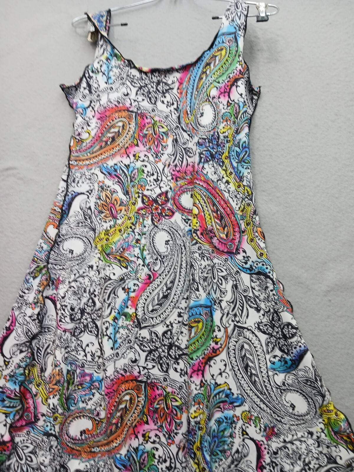 Unknown Sleeveless A-line Dress S Multicolor Geometric Print Knit Casual Party