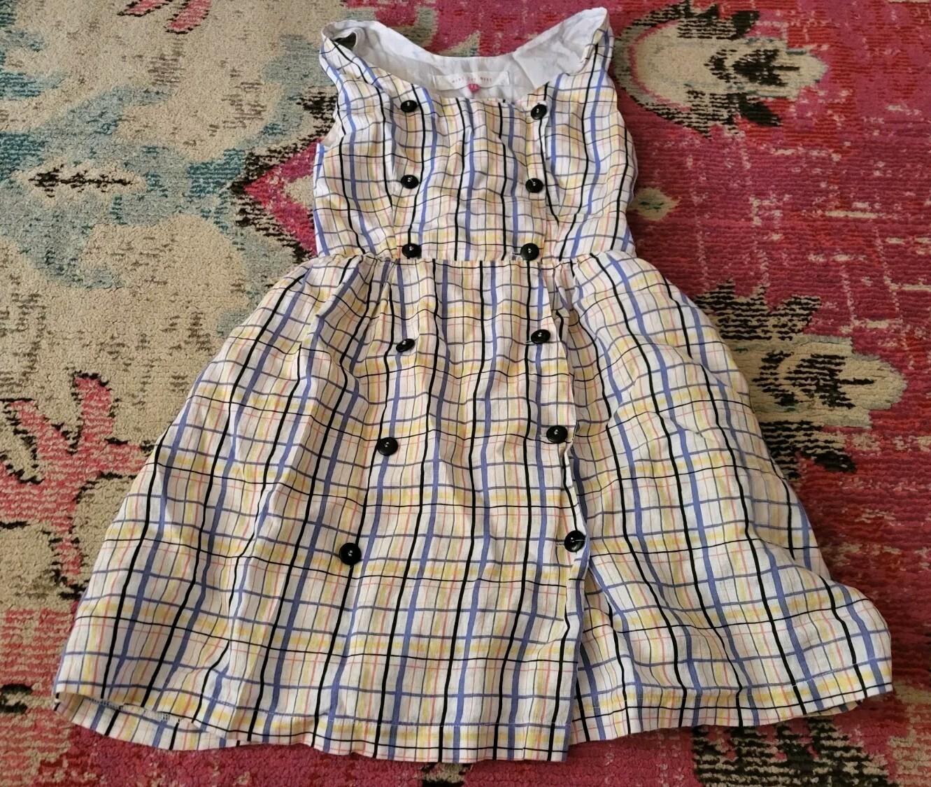Mini for Many womens 34 Small dress buttons nerd plaid science Academia chic